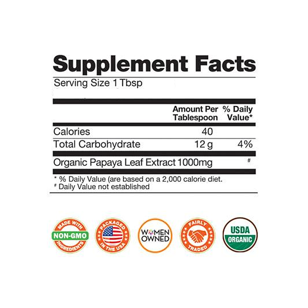 Organic Papaya Leaf Liquid Extract Vitahealth Apothecary